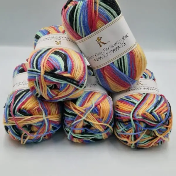 Knitco Good Old Fashioned Funky Prints DK Yarn 5x100g 038