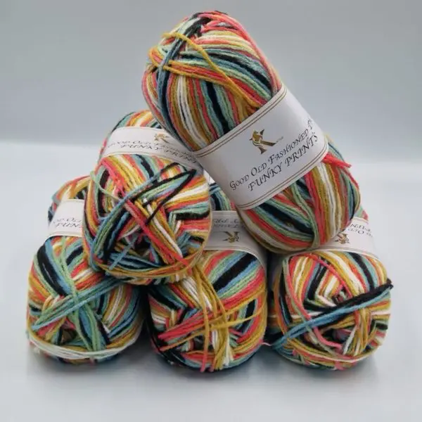 Knitco Good Old Fashioned Funky Prints DK Yarn 5x100g 039