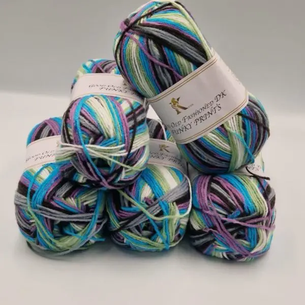 Knitco Good Old Fashioned Funky Prints DK Yarn 5x100g 040
