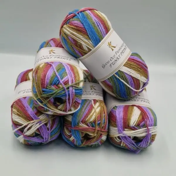 Knitco Good Old Fashioned Funky Prints DK Yarn 5x100g 056