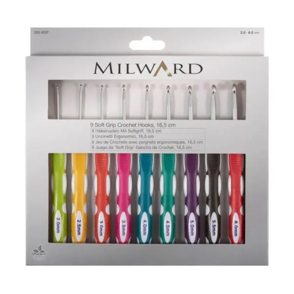 Milward 9 Soft Grip Crochet Hook Set