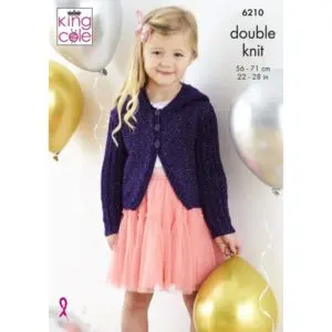 King Cole 6210 Child DK Cardigan Knitting Pattern