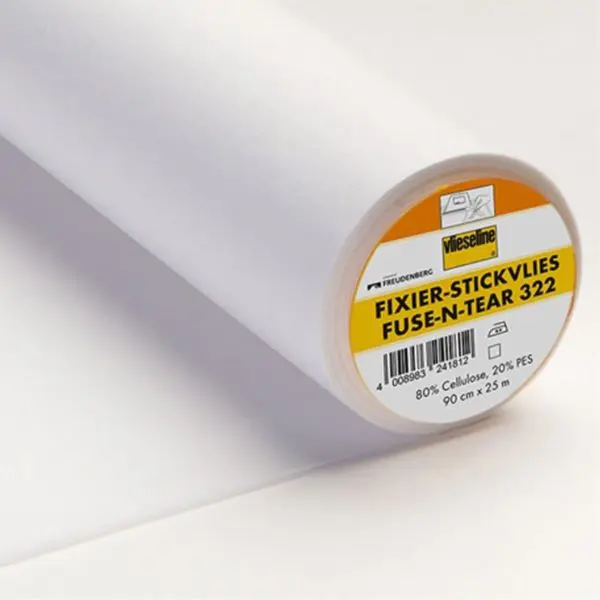 Vlieseline Embroidery Backer Fuse 'n' Tear 25m x 90cm White