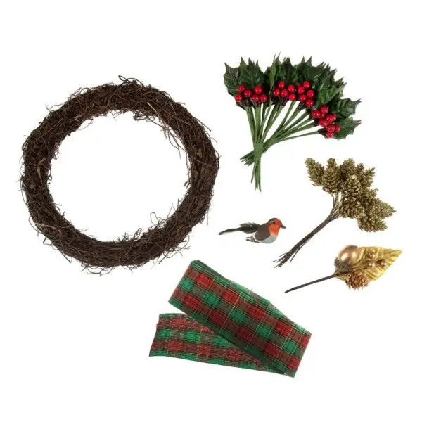 Traditional Tartan Wreath Kit 20cm