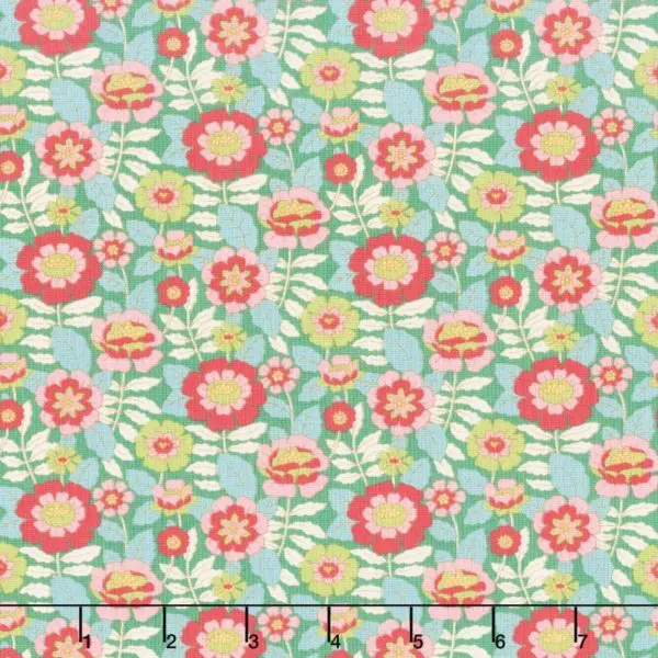 Tilda Fabric on Bolt Wallflower 10mx110cm Beverly Green