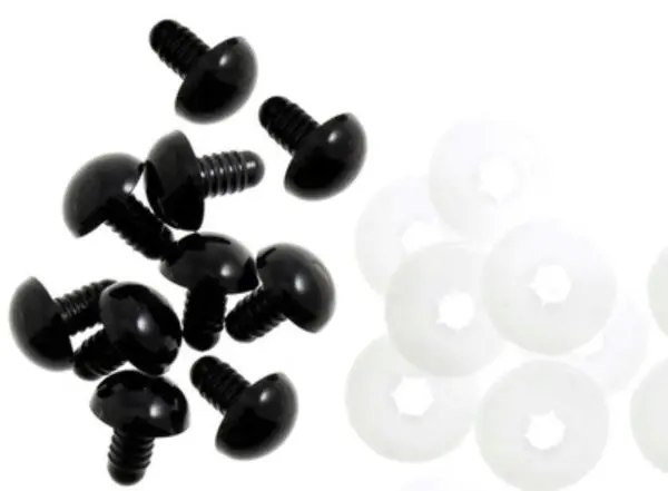 Trimits Solid Black Toy Safety Eyes 100 Pack