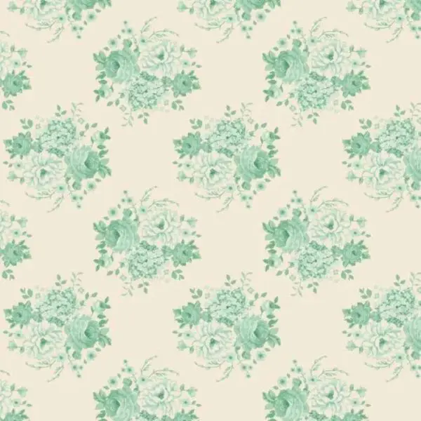 Tilda Fabric on Bolt Sunday Brunch 10mx110cm Mia Teal