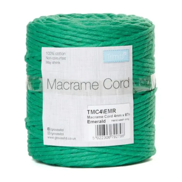 Trimits Macramé Cord Cotton 87m x 4mm 0.5kg