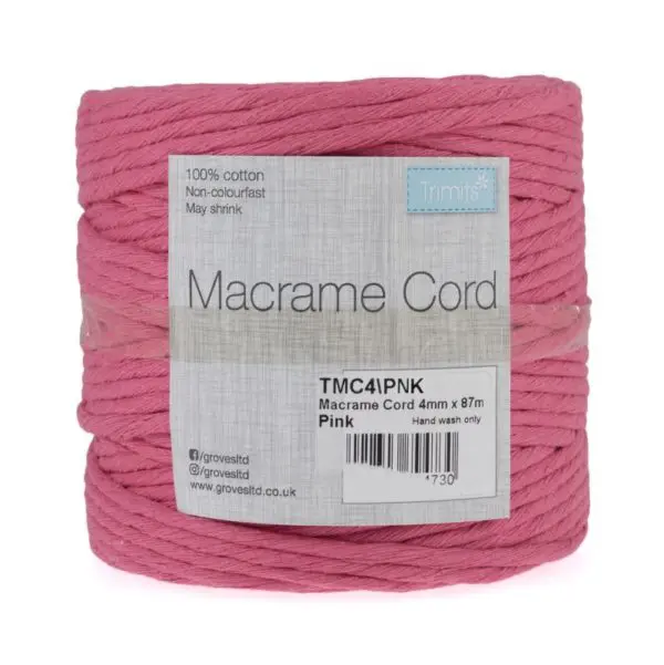 Trimits Macramé Cord Cotton 87m x 4mm 0.5kg