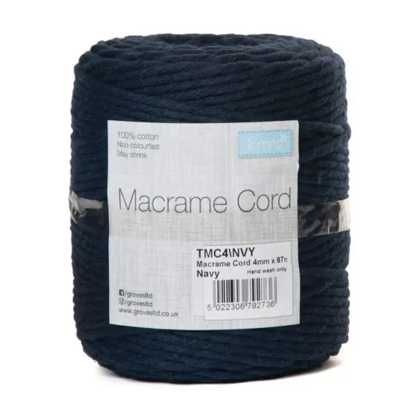 Trimits Macramé Cord Cotton 87m x 4mm 0.5kg