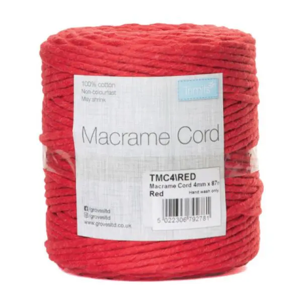 Trimits Macramé Cord Cotton 87m x 4mm 0.5kg