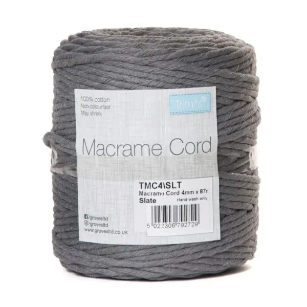Trimits Macramé Cord Cotton 87m x 4mm 0.5kg