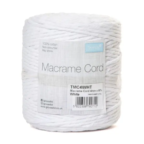 Trimits Macramé Cord Cotton 87m x 4mm 0.5kg