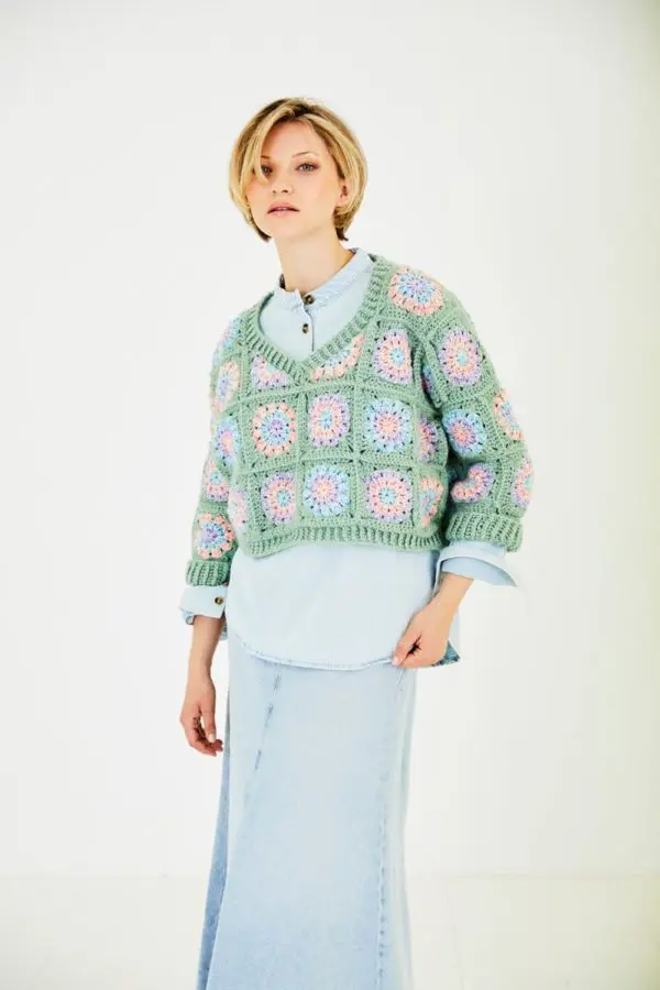 Stylecraft 10172 Adult Aran Cardigan Sweater Crochet Pattern