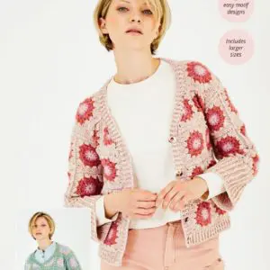 Stylecraft 10172 Adult Aran Cardigan Sweater Crochet Pattern