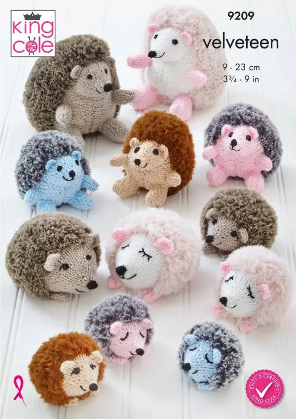 King Cole 9209 Hedgehog Toy Knitting Pattern