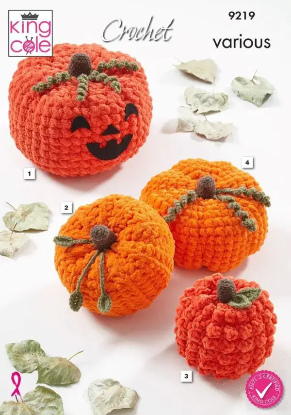 King Cole 9219 Crochet Pumpkin Pattern