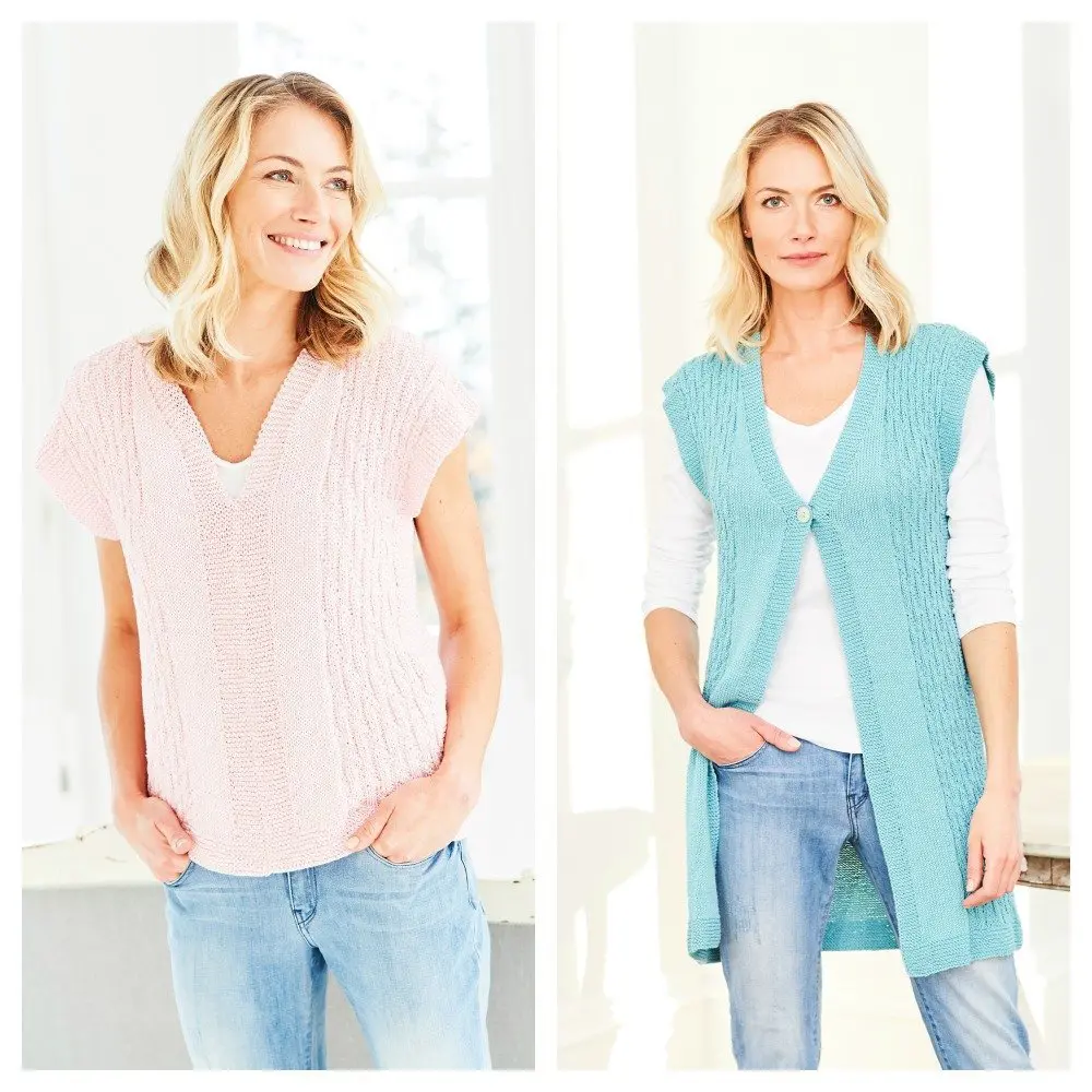 Stylecraft 9751 Adult DK Waistcoat T-Shirt Knitting Pattern