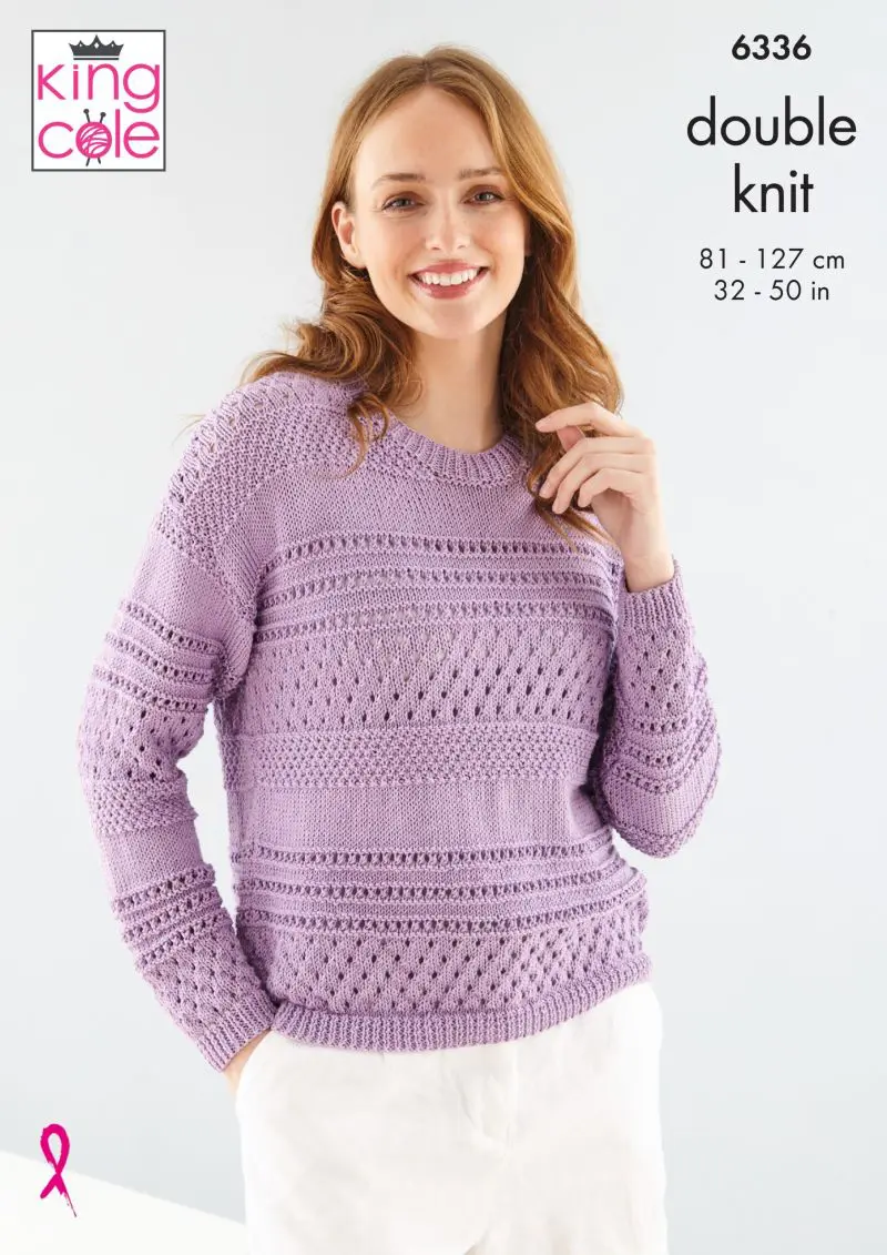 King Cole 6336 Adult DK Cardigan Sweater Knitting Pattern