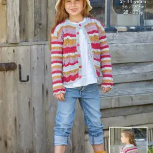 King Cole 6424  Child Aran Cardigan Knitting Pattern