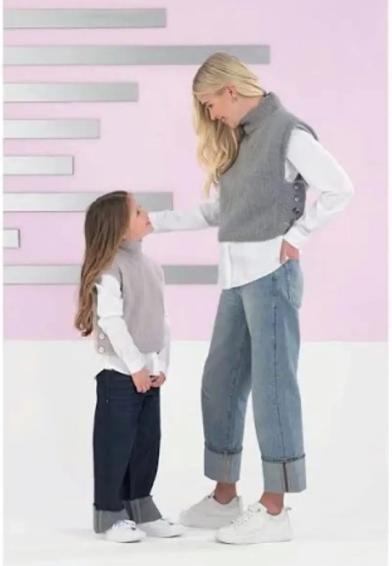 James C Brett JB989 Adult Child Slipover Knitting Pattern