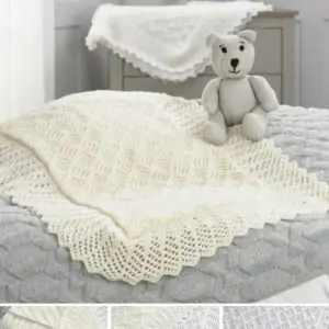 Wendy Peter Pan pp006 Baby DK Blankets Teddy Knitting Pattern