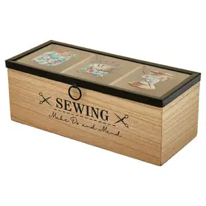 Trimits Wooden Craft Box: 3 Compartments