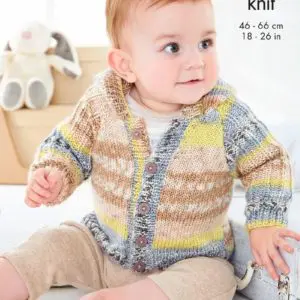 King Cole 6463 Baby DK Jackets Knitting Pattern