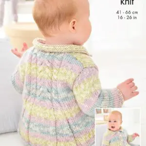 King Cole 6464 Baby DK Coats Knitting Pattern