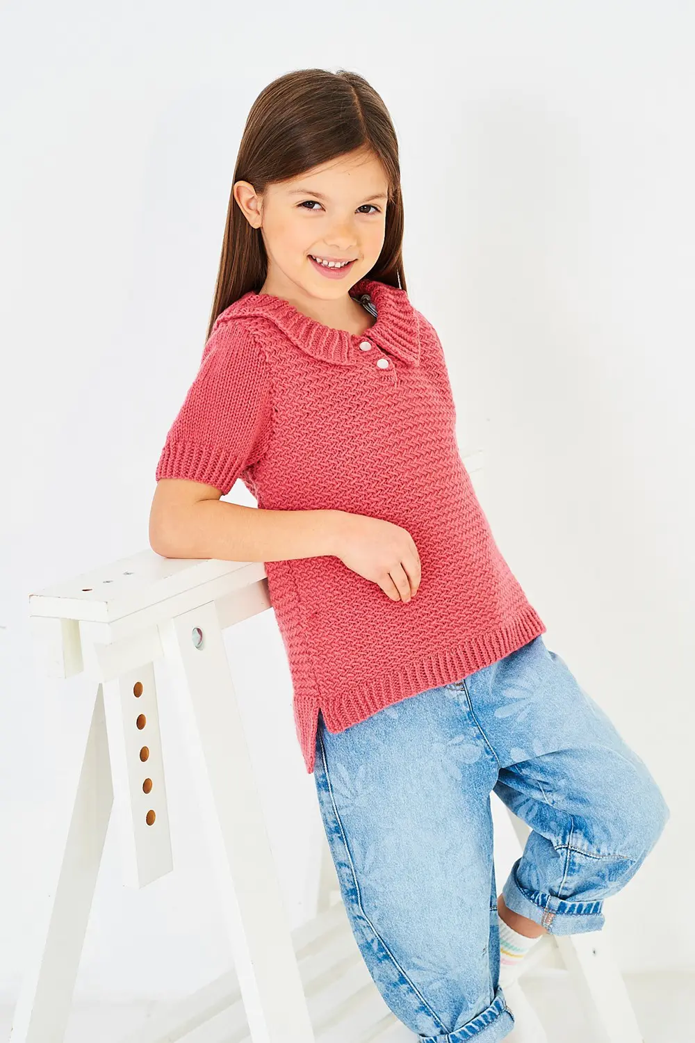 Stylecraft 10222 Child`s DK Top Knitting Pattern