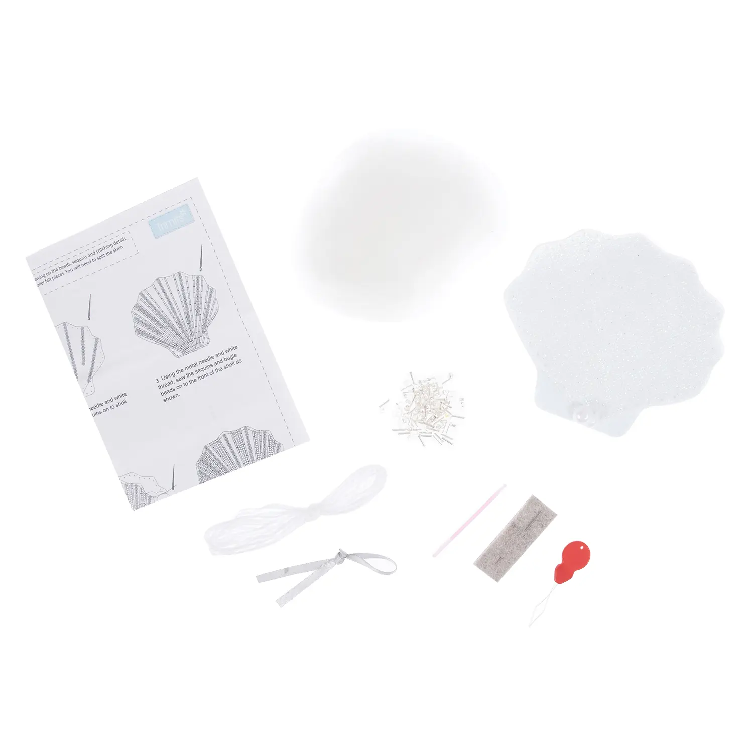 trimits felt beaded shell kit