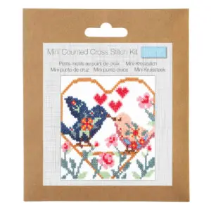 Trimits Mini Love Birds Counted Cross Stitch Kit