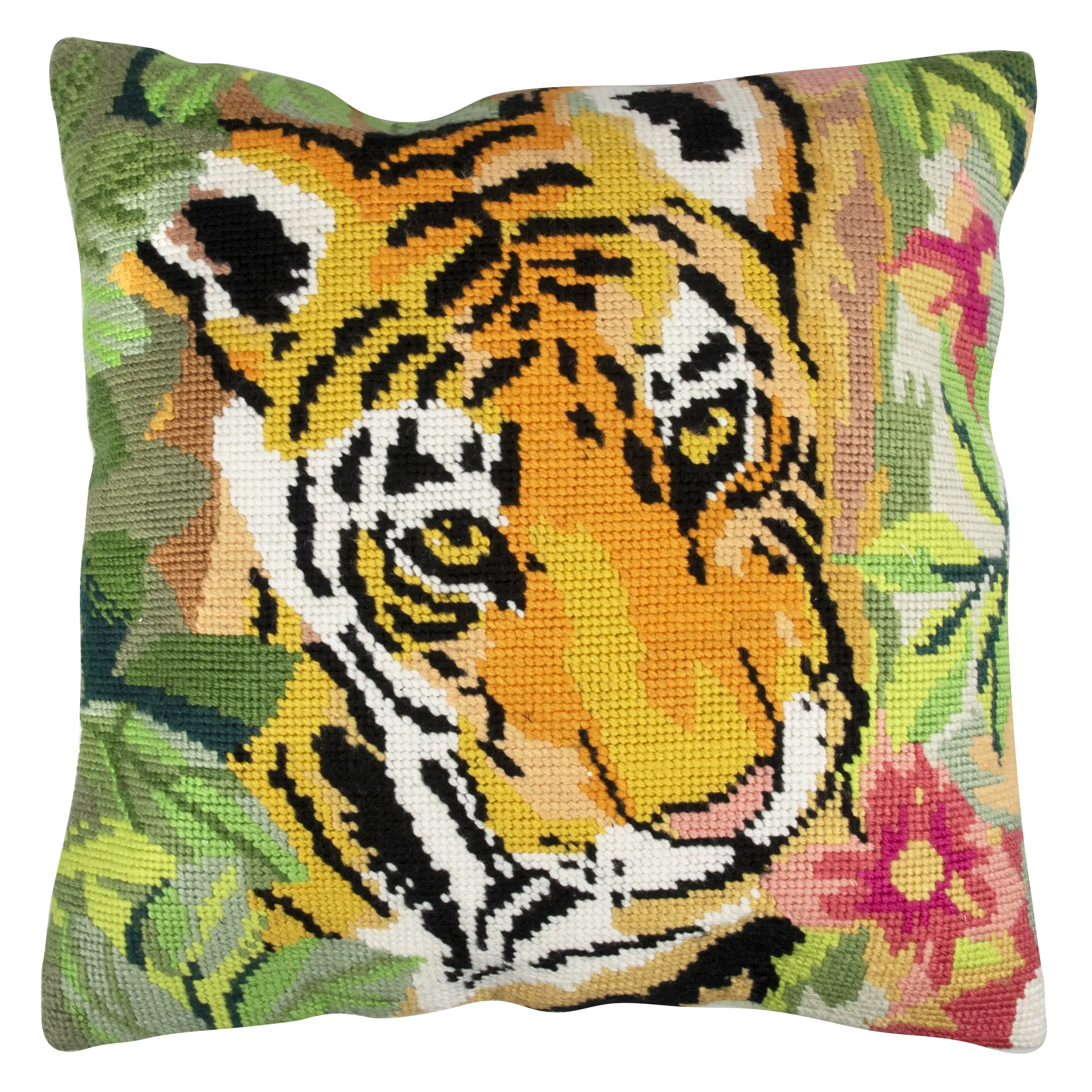 Trimits Tiger Half Stitch Tapestry Cushion Cover Kit