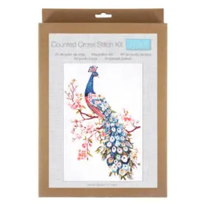 Trimits Extra Large Peacock Counted Cross Stitch Kit