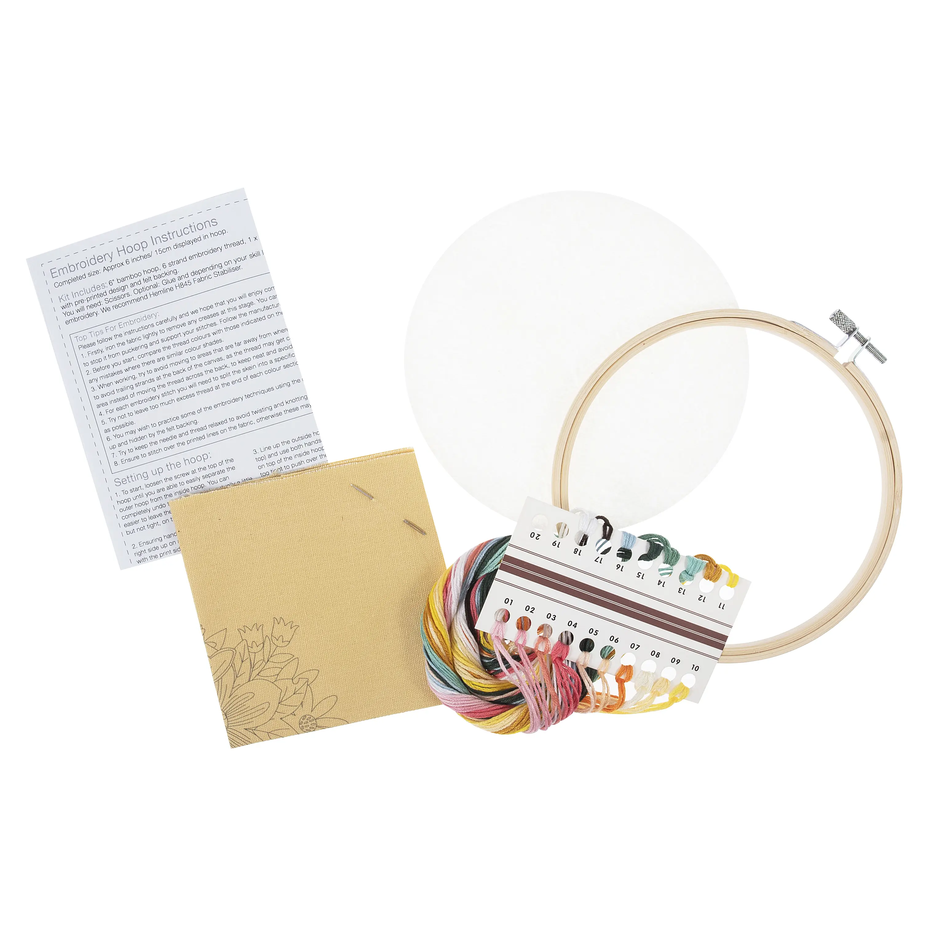 Trimits Buzzy Bee Embroidery Kit with Hoop