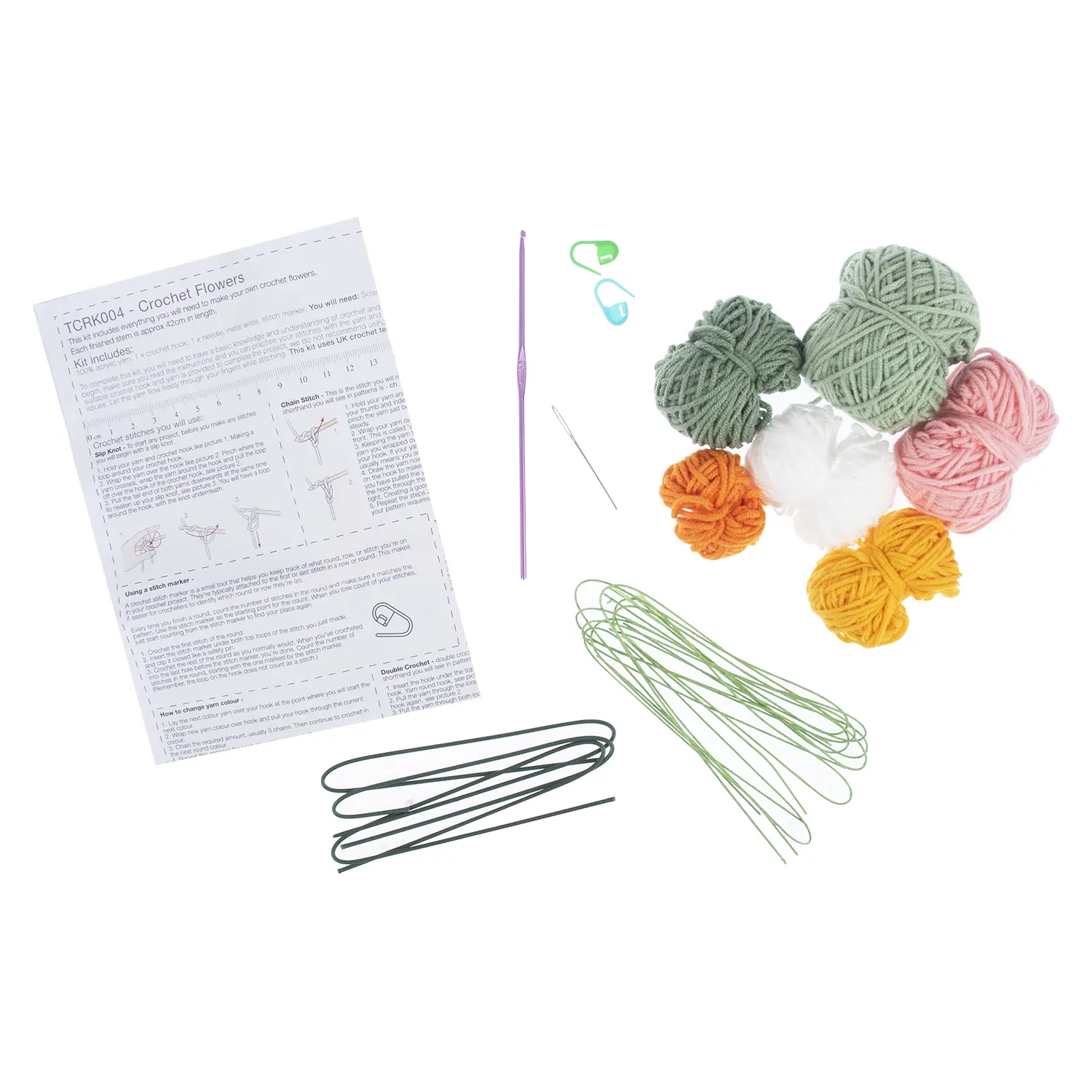 trimits crochet kit floral bloom