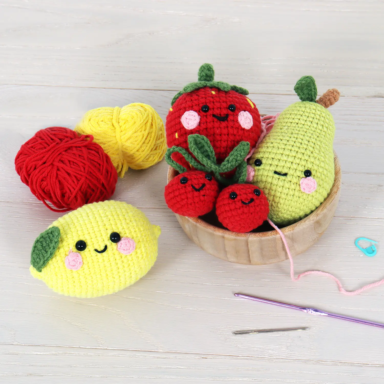 trimits crochet kit fruit pieces