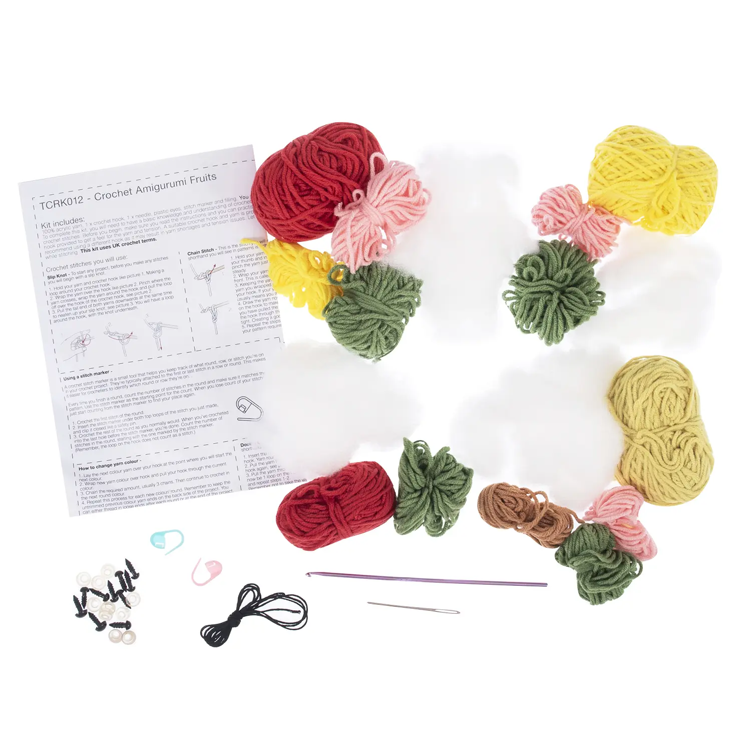 trimits crochet kit fruit pieces