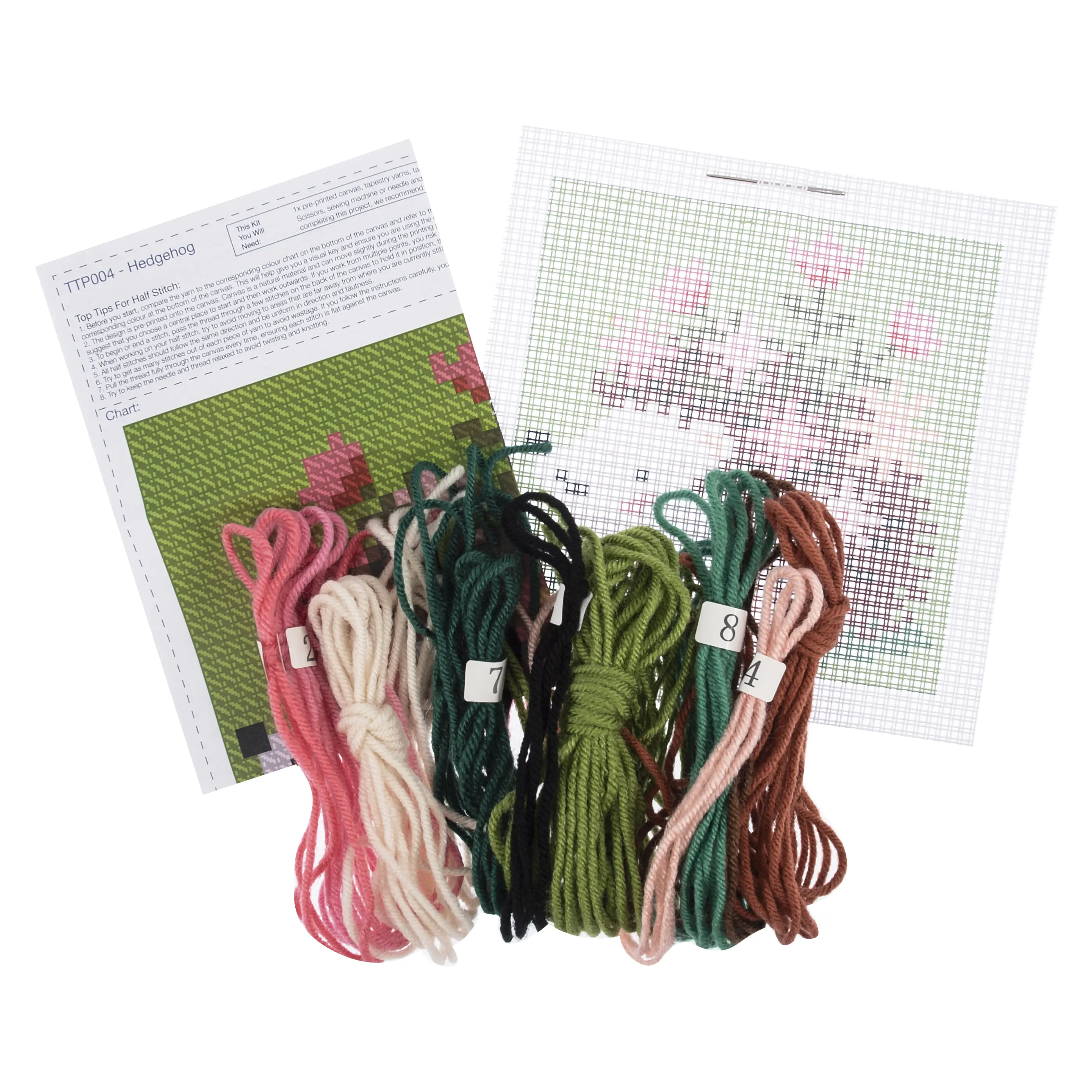 Trimits Half Stitch / Tapestry Kit – Hedgehog Design