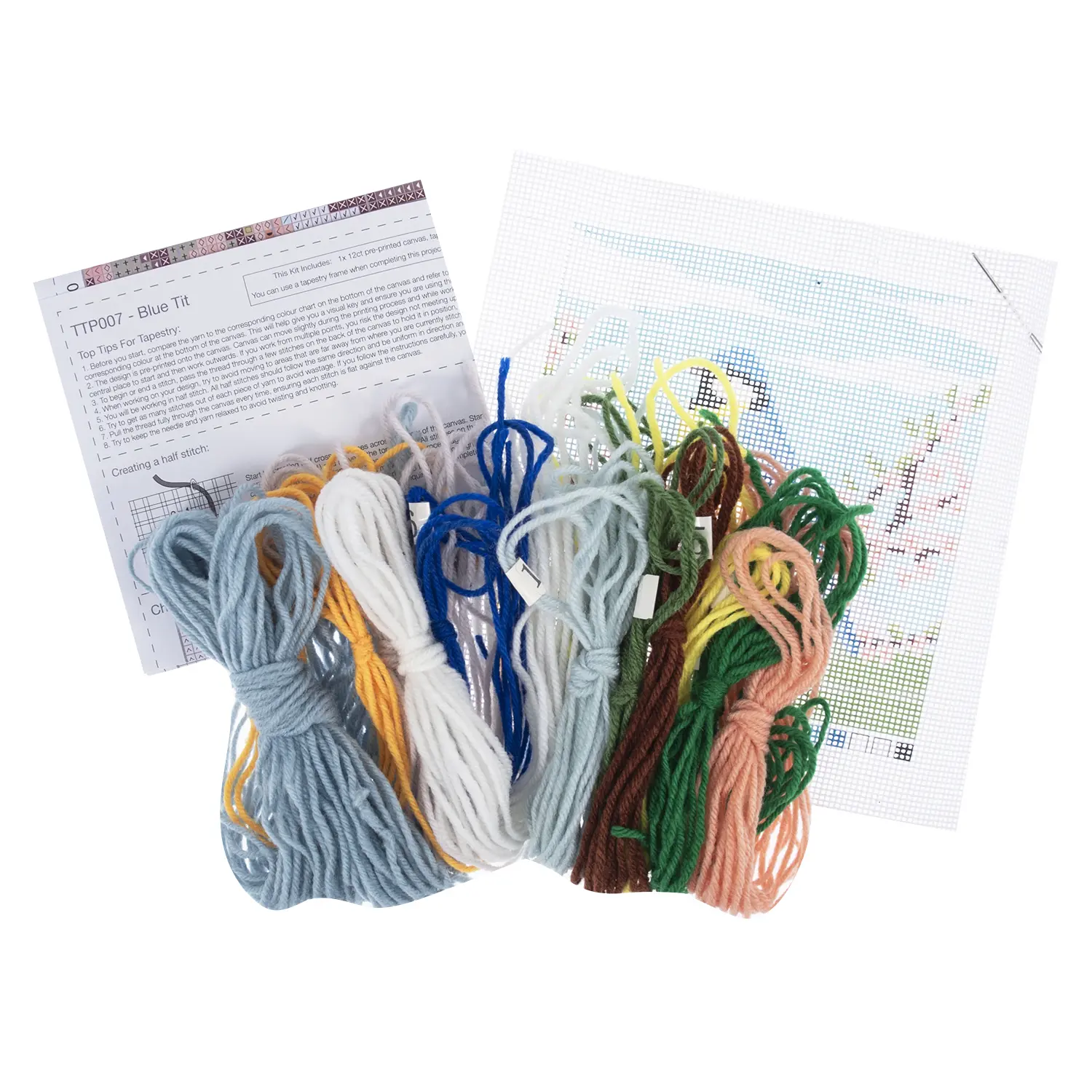 Trimits Bluetit Half Stitch / Tapestry Kit