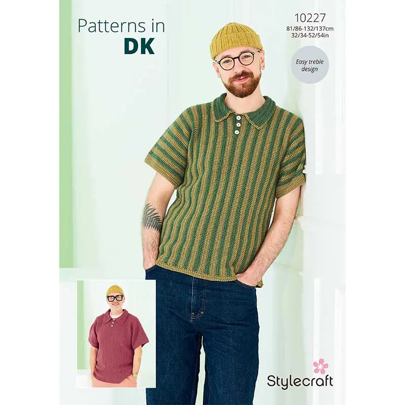 Stylecraft 10227 Mens DK T-shirt Crochet Pattern