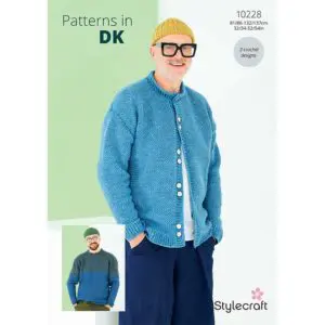 Stylecraft 10228 Mens DK Cardigan & Sweater Crochet Pattern