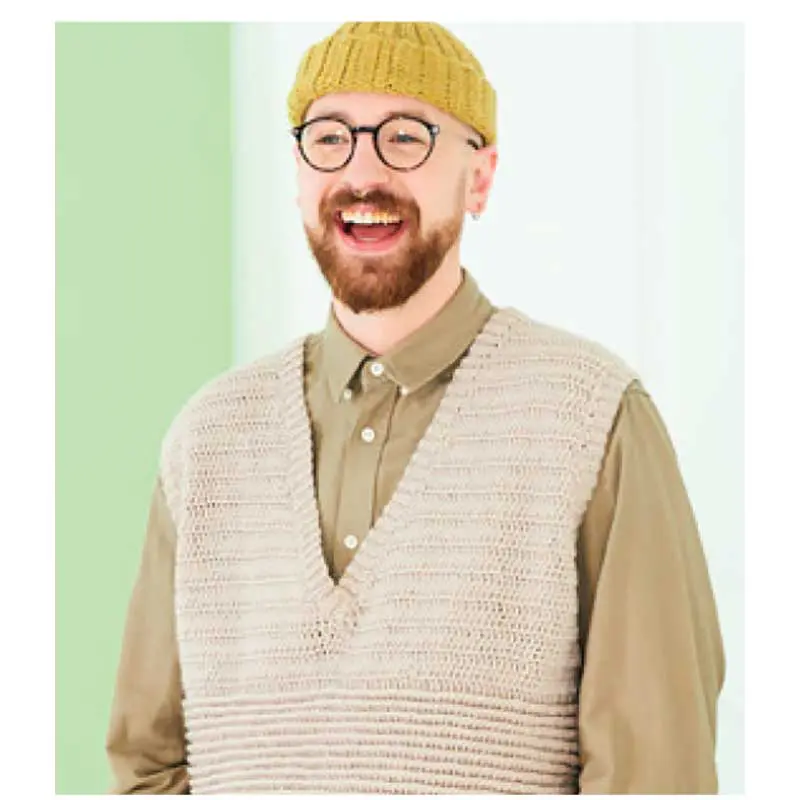 Stylecraft 10229 Mens DK Tank Tops Crochet Pattern - Image 2