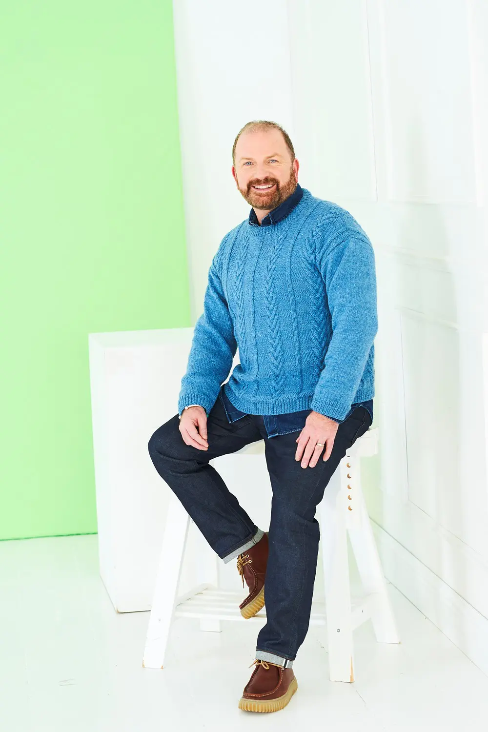 Stylecraft 10232 Mens DK Sweater Knitting Pattern