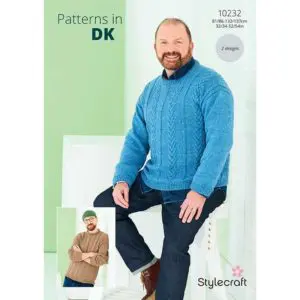 Stylecraft 10232 Mens DK Sweater Knitting Pattern