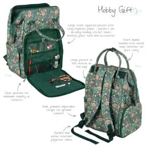Hobby Gift Craft Storage Backpack Morris Green