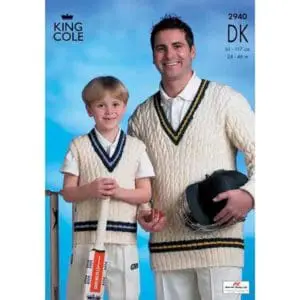 King Cole 2940 DK Knitting Cricket Pattern