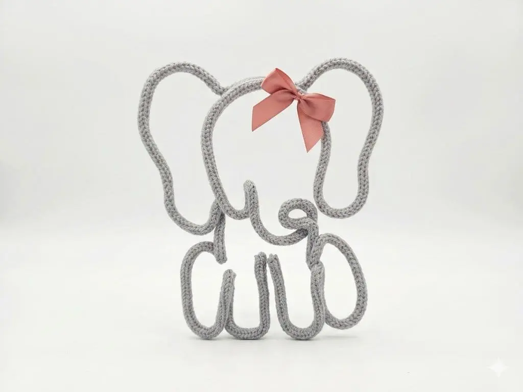 Create Your Own Nursery Animal I-Cord Wire Art Kit elephant