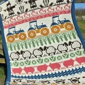 Rosina Plane Harmony Farm CAL Arable Blanket