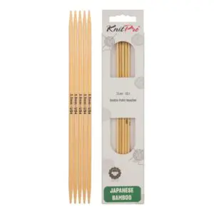 KnitPro Bamboo Double-Pointed Knitting Needles 20cm Set of 5